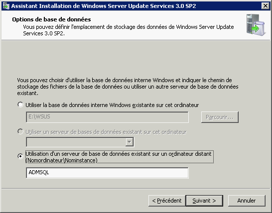 Configuration SQL Configuration SQL