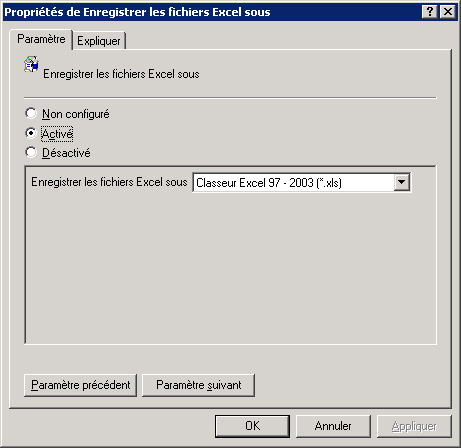 Options d'enregistrement d'Excel 2007 Options d'enregistrement d'Excel 2007